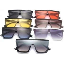 Square Vintage Ovesized Sunglasses Women Shades Luxury Brand RimlSquare Sun Glasses Men Black Dames - CE1985H09WH $21.50