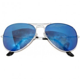 Aviator 12 Pack Aviator Eyeglasses Metal Gold- Silver- Black Frame Colored Mirror Lens OWL. - C8127C92NQ7 $16.65