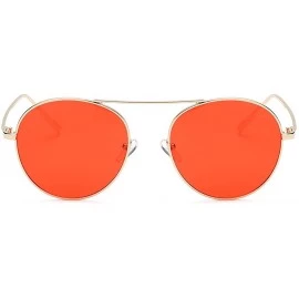 Goggle Sunglasses for Men Women Chic Goggles Vintage Glasses Metal Sunglasses UV Protection Sunglasses - H - CZ18QTEKT9A $15.93