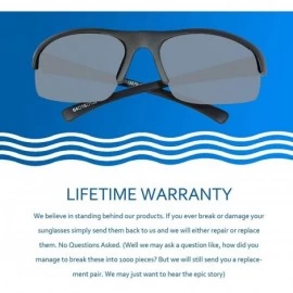 Square Floating Polarized Sunglasses for Men Women Fishing Sailing Water Sports Eyewear UV Protection - Black P79 - CJ1935XNZ...