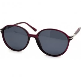 Butterfly Polarized Womens Designer Style Plastic Round Butterfly Sunglasses - Purple Solid Black - CJ18Y7LQLN9 $11.03