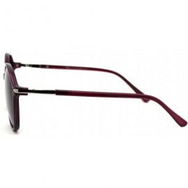 Butterfly Polarized Womens Designer Style Plastic Round Butterfly Sunglasses - Purple Solid Black - CJ18Y7LQLN9 $11.03