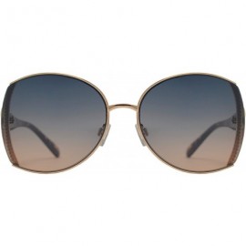 Butterfly Womens Fashion Classic Butterfly Sunglasses - UV 400 Protection - Tortoise + Blue Pink - CT194QS200Y $15.65