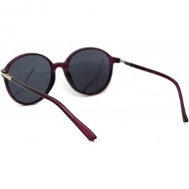 Butterfly Polarized Womens Designer Style Plastic Round Butterfly Sunglasses - Purple Solid Black - CJ18Y7LQLN9 $11.03