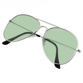 Aviator Sunglasses Mens Womens Retro Color Tinted Lens Aviator Sunglasses - Green - CY18WG0QACD $7.72