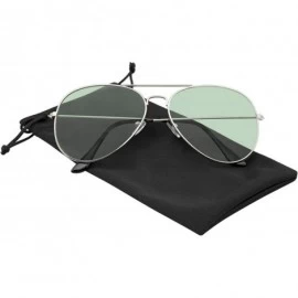 Aviator Sunglasses Mens Womens Retro Color Tinted Lens Aviator Sunglasses - Green - CY18WG0QACD $7.72