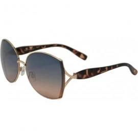 Butterfly Womens Fashion Classic Butterfly Sunglasses - UV 400 Protection - Tortoise + Blue Pink - CT194QS200Y $24.09