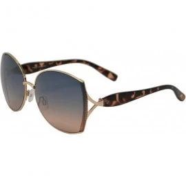 Butterfly Womens Fashion Classic Butterfly Sunglasses - UV 400 Protection - Tortoise + Blue Pink - CT194QS200Y $15.65