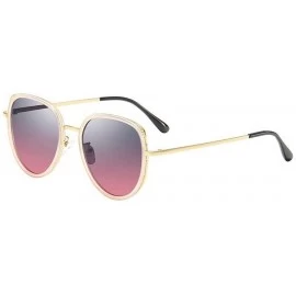 Aviator Glasses Fashion Aviator Metal Mirror UV 400 Lens Round Frame Sunglasses for Men Women - Fashion Accessories - CO18ZGT...