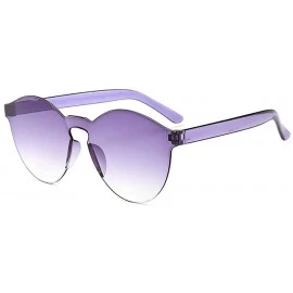 Round Unisex Fashion Candy Colors Round Outdoor Sunglasses - Light Gray - C1190KU0YMN $19.09