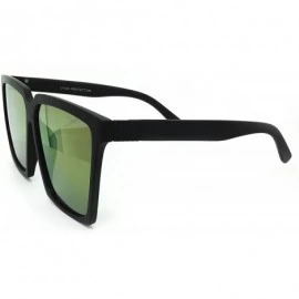 Oversized 7240-1 Premium Oversized XXL Square Flat Mirrored Sunglasses - Purple - CA18OT8U0CN $16.74