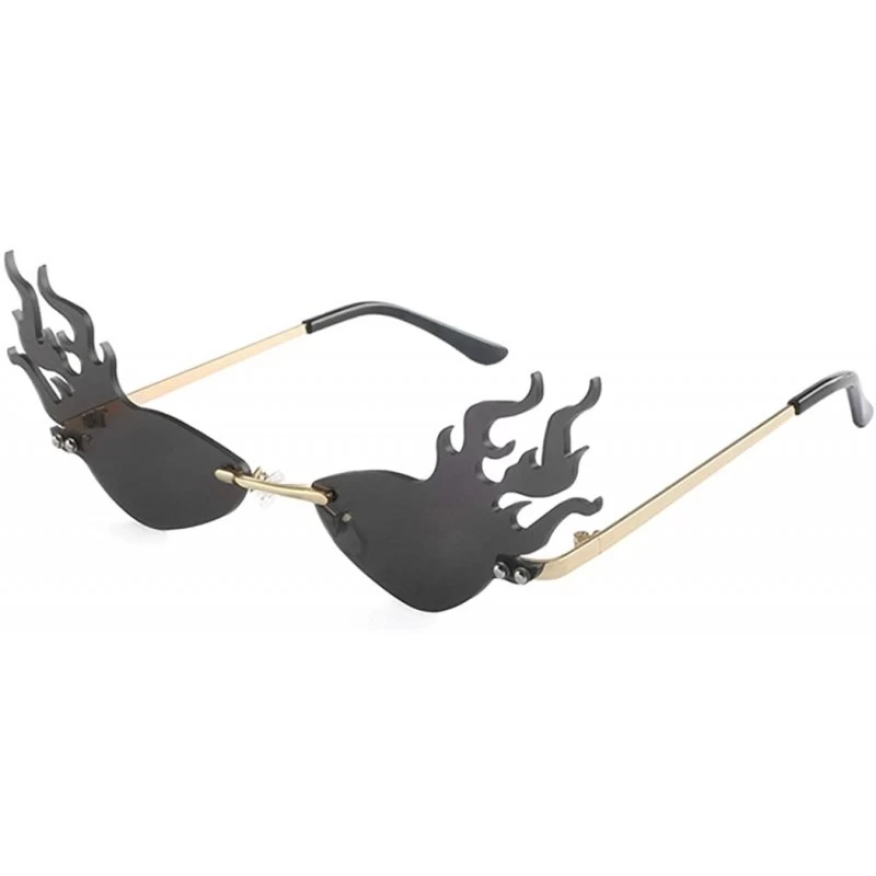 Wayfarer 2020 Fashion Rimless Sunglasses Women Fashion Driving Small Eyewear - Gold Grey - CA19246L57A $11.97