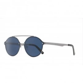 Cat Eye Places We Love Collection "The Orient" Polarized Round Sunglasses - Gunmetal/Blue Mirror - CO18DNHTW9H $23.24