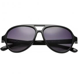 Aviator Pilot Kids Polarized Bendable Sunglasses for Boys and Girls - BPA Free - Black - Polarized Gradient Smoke - C618GL0WL...