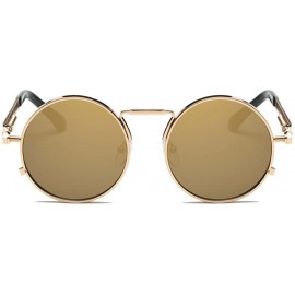 Rimless Women Men Fashion Unisex Shades Circular Sunglasses Integrated UV Glasses - C - CZ18D40UCLZ $10.88