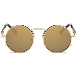Rimless Women Men Fashion Unisex Shades Circular Sunglasses Integrated UV Glasses - C - CZ18D40UCLZ $10.88