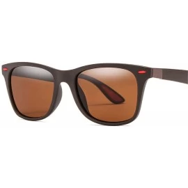 Semi-rimless Fashion Square Ladies Polarizing Sunglasses Men's Glasses Retro Driving Sunglasses - C5 - CG194OEKH8Q $24.88