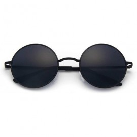 Round Retro Vintage Black Silver Gothic Steampunk Round Metal Sunglasses Men Women Mirrored Circle Sun Glasses - C1199CLI3CL ...
