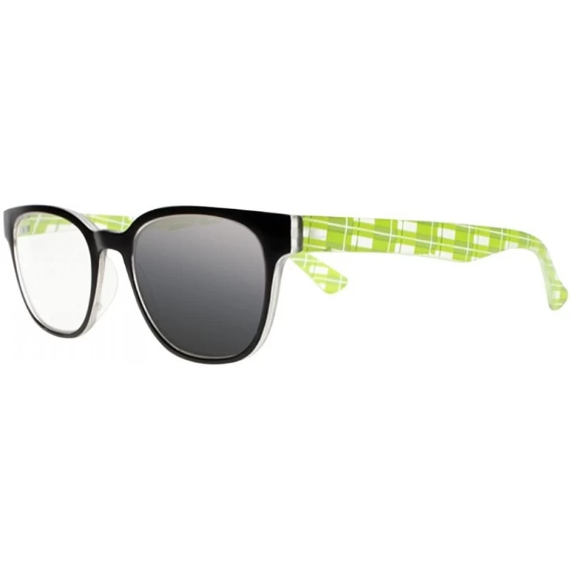 Square Transition Photochromi Check Pattern Square Nerd Reading Glasses UV400 Sunglasses - Green - C118CLSI8S4 $15.07