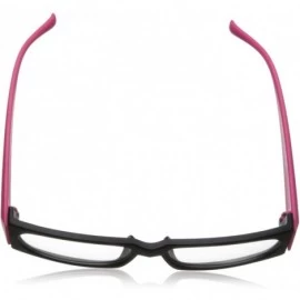 Square Color Frame Square Sunglasses - Black & Dark Pink - C411KWO6I6L $13.31