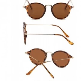 Square 2018 New Arrival Round Sunglasses Retro Men Women Er Vintage Coating Mirrored Oculos De Sol UV400 - CU199CG9AXZ $14.35