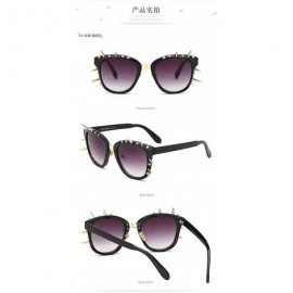 Shield Steampunk Sunglasses Women Brand Designer Vintage Shades Retro Steam Punk 97262Y - Black - C2184X8QH5Y $11.89