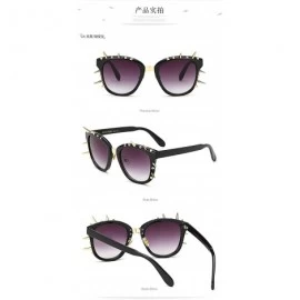 Shield Steampunk Sunglasses Women Brand Designer Vintage Shades Retro Steam Punk 97262Y - Black - C2184X8QH5Y $25.43