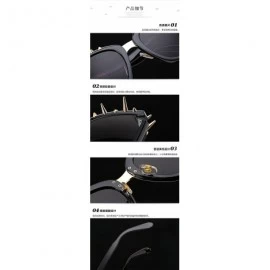 Shield Steampunk Sunglasses Women Brand Designer Vintage Shades Retro Steam Punk 97262Y - Black - C2184X8QH5Y $25.43