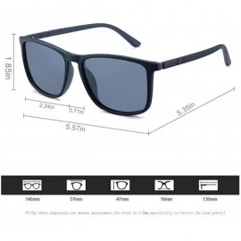 Sport Classic Square Polarized Plastic Sunglasses Light Weight Matte Frame Design Temple For Women Men - CV18ADRK533 $12.54