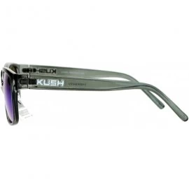 Square KUSH Unisex Sunglasses Slate Gray Square Frame Mirror Lens UV 400 - Gray (Teal Mirror) - CX186SXYQAH $10.28