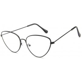 Cat Eye Cat eye Retro Metal Glasses Frame Women's Decorative Eyeglasses Unisex-adult Eyewear - C3 - CQ18WKEW2DN $26.17