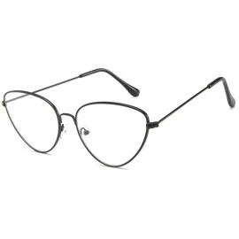 Cat Eye Cat eye Retro Metal Glasses Frame Women's Decorative Eyeglasses Unisex-adult Eyewear - C3 - CQ18WKEW2DN $12.13