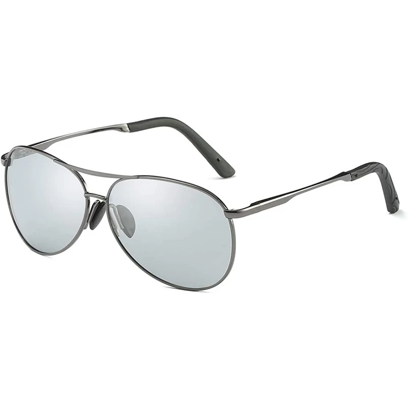Goggle Polarized Sunglasses for Men Stainless Steel Frame UV400 Lenses Driving Outdoor Eyewear - I - C5198OK4MEW $14.47