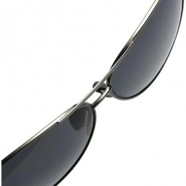 Goggle Polarized Sunglasses for Men Stainless Steel Frame UV400 Lenses Driving Outdoor Eyewear - I - C5198OK4MEW $14.47