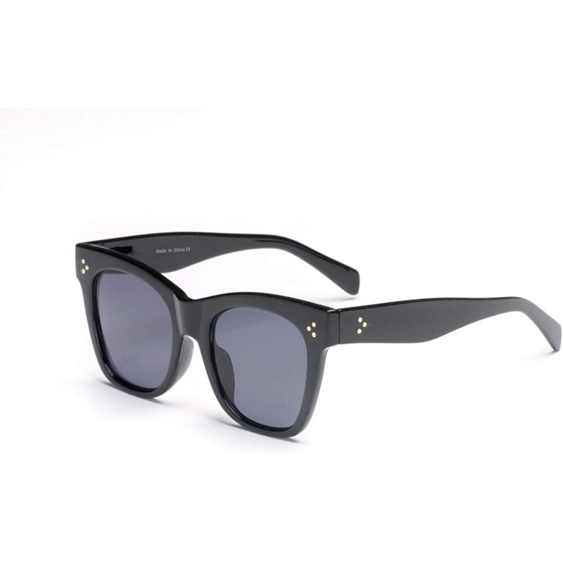Goggle Women Cat Eye Fashion Sunglasses - Black - C118WU080TE $39.20