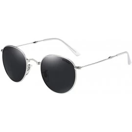 Round Polarized Sunglasses Folding Browline Chaofanjiancai - Black02 - C718WEKAQ90 $39.13