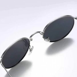 Round Polarized Sunglasses Folding Browline Chaofanjiancai - Black02 - C718WEKAQ90 $15.96