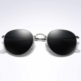 Round Polarized Sunglasses Folding Browline Chaofanjiancai - Black02 - C718WEKAQ90 $15.96