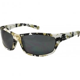 Sport Sports Sunglasses with Flash Mirror Lens 570010P-FM - White/Green Camo - CD12360QCOZ $19.99