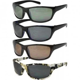 Sport Sports Sunglasses with Flash Mirror Lens 570010P-FM - White/Green Camo - CD12360QCOZ $11.19