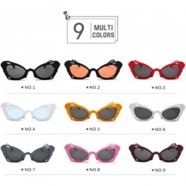 Cat Eye Retro Vintage Tone Lens Lady Cat Eye Sunglasses UV Protection Casual Fashion Sunglasses (Color NO.5) - No.5 - CR197WZ...