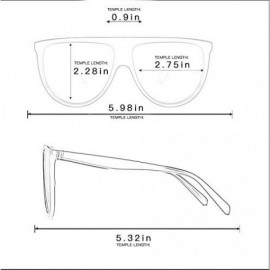 Square Square Oversized Sunglasses for Women Men Flat Top Fashion Sunnies - 02 Black Leopard+tortoise(2pack) - CI18HTWNT2T $1...