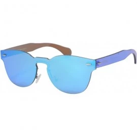Oval One Piece Style Women's Mirror Sunglasses PC Frame UV400 Protection Summer Glasses-SG71002 - C2- Sky Blue - CU18DUHO2NK ...