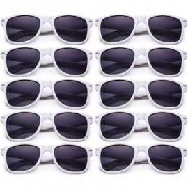 Wayfarer 80's Classic Blue Brothers Horn Rimmed Style Retro Colors Packs Vintage Retro Sunglasses (10 PACK) - C918RYNIT0R $26.57