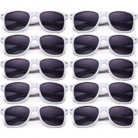 Wayfarer 80's Classic Blue Brothers Horn Rimmed Style Retro Colors Packs Vintage Retro Sunglasses (10 PACK) - C918RYNIT0R $26.57