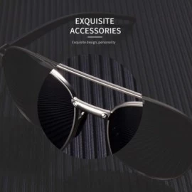Aviator Men Vintage Metal Polarized Sunglasses Classic Brand Pilot Sun Glasses C1Black - C4gun - CX18XQYSCQ4 $21.33