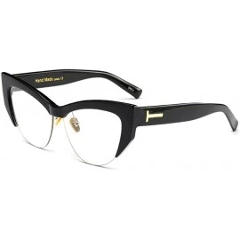Cat Eye Cateye Sunglasses for Women Vintage Retro Cat Eye Half Rimmed glasses - C7 - C018G958KML $28.77
