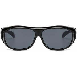 Oval ELLITE HD ClearVision UV Protection Wraparound Driving Wear Over SunGlasses - Black - CR120NLMB2H $12.44