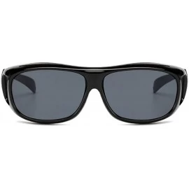 Oval ELLITE HD ClearVision UV Protection Wraparound Driving Wear Over SunGlasses - Black - CR120NLMB2H $12.44