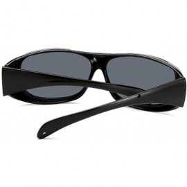 Oval ELLITE HD ClearVision UV Protection Wraparound Driving Wear Over SunGlasses - Black - CR120NLMB2H $12.44
